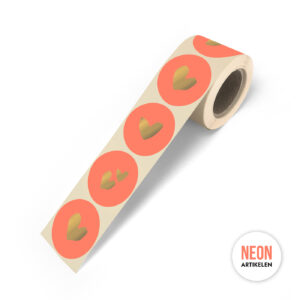 Cadeaustickers Solo Hearts neon oranje | CollectivWarehouse