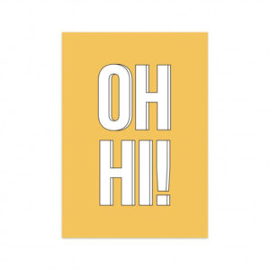 Kaart Oh Hi!, per 5 stuks