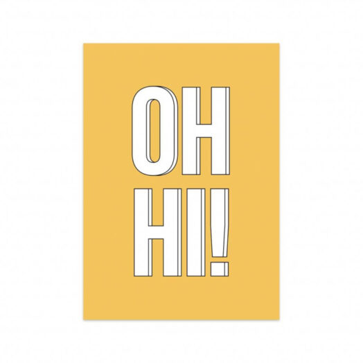 Kaart Oh Hi!, per 5 stuks