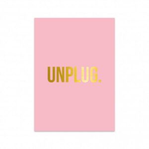 Kaart Unplug, per 5 stuks