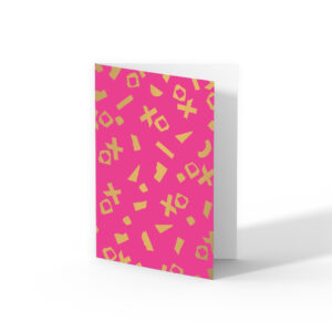Greeting card XO, per 10 stuks