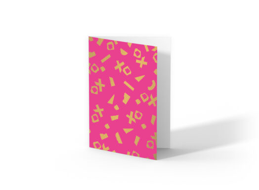 Greeting card XO, per 10 stuks