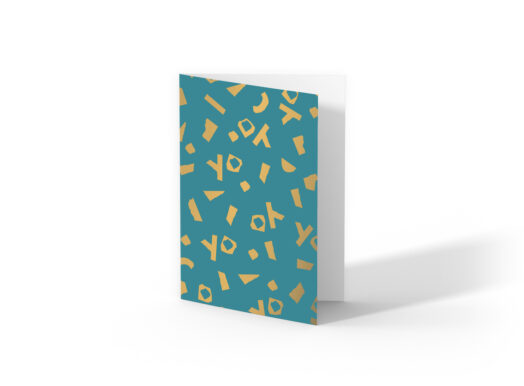 Greeting card YO, per 10 stuks