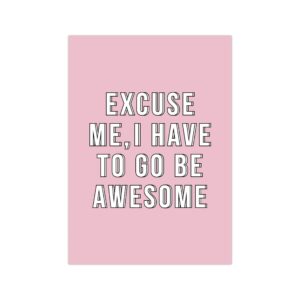 Kaart Go Be Awesome, per 5 stuks