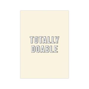 Kaart Totally Doable, per 5 stuks