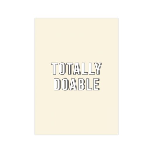 Kaart Totally Doable, per 5 stuks