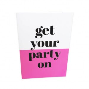 Greeting card Get Your Party on, per 5 stuks
