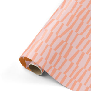 Bold Lines '24 - Rollen cadeaupapier - 10 stuks - peach/roze