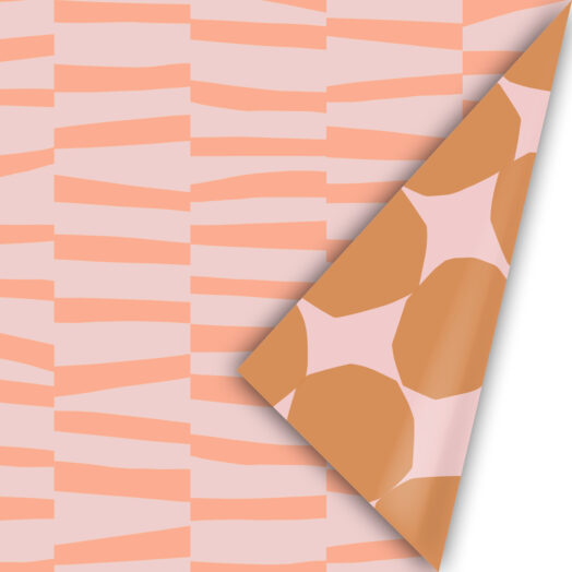 Bold Lines '24 - Rollen cadeaupapier - 10 stuks - peach/roze - Afbeelding 3