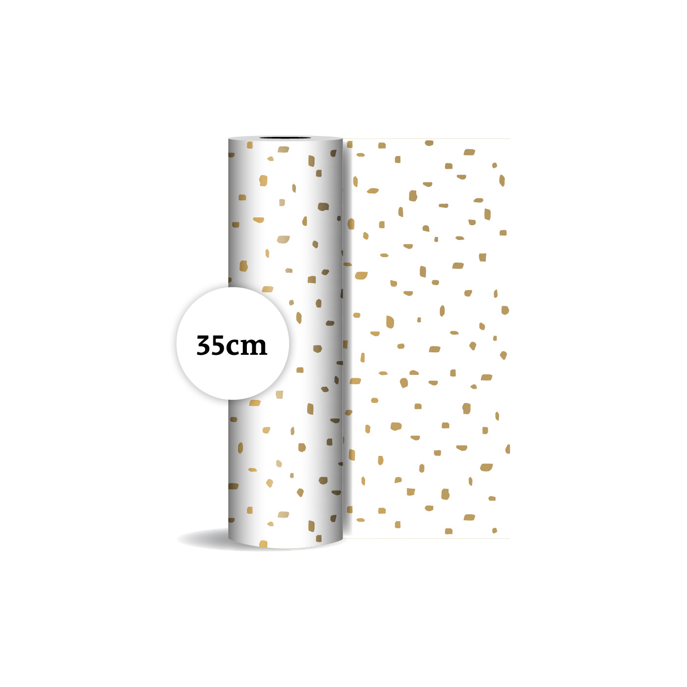 Zijdepapier Minimal Dots wit/goud | CollectivWarehouse